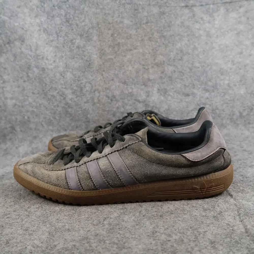 Adidas Shoes Mens 9 Casual Bermuda Sneakers Grey Suede Lace Up Lifestyle Trainer